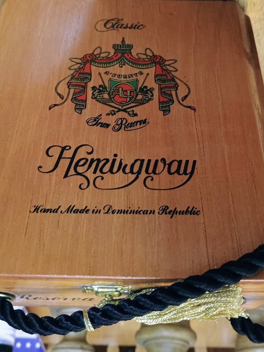 Hemingway cigar box purse